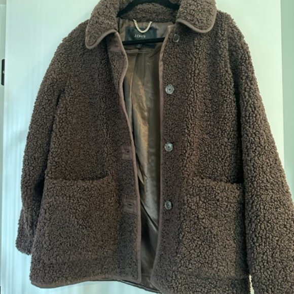 NEW j crew teddy sherpa jacket size small - Picture 3 of 4